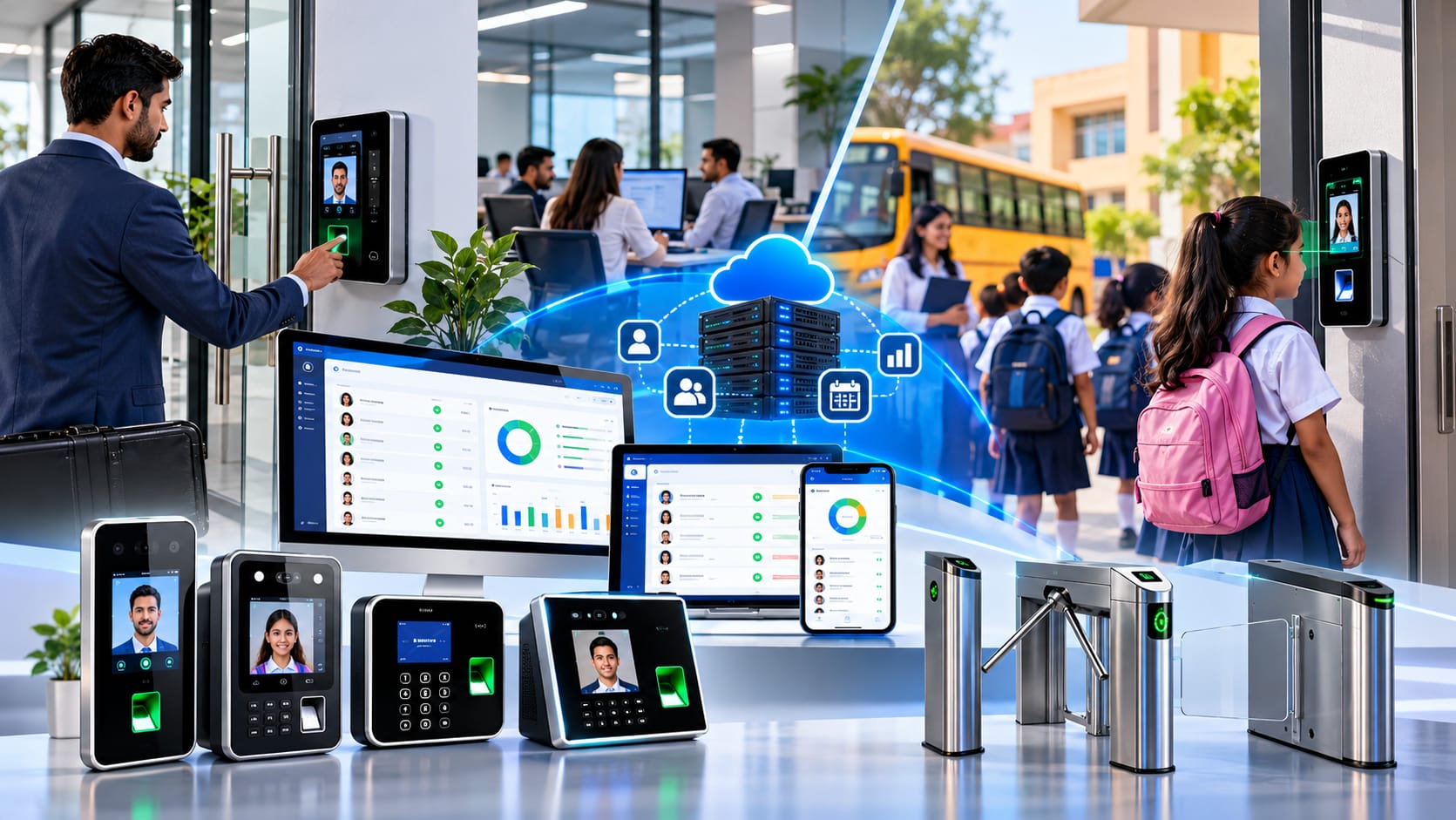 Biometric attendance and access control terminal