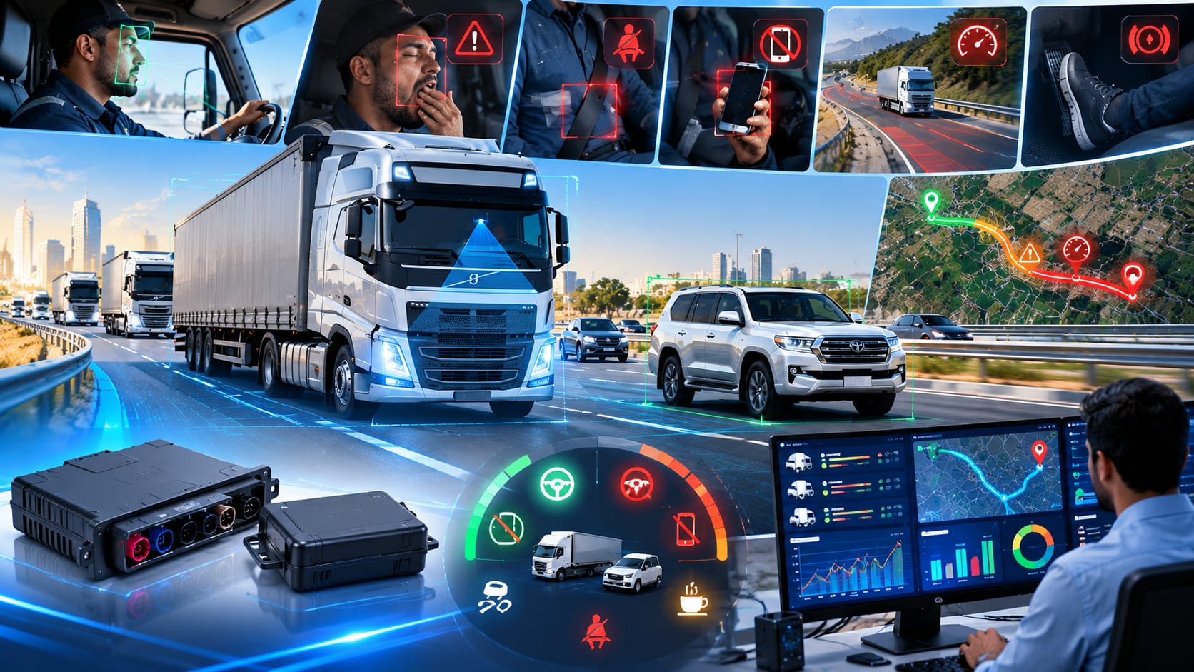IVMS and driver behaviour monitoring in a commercial vehicle